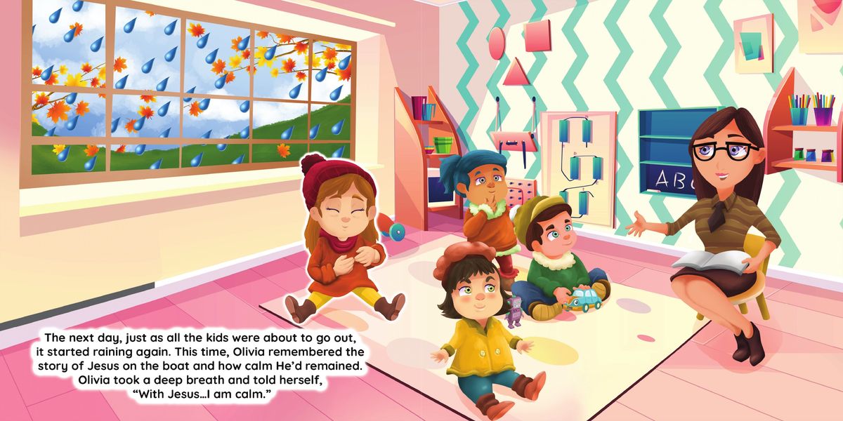 A real page spread from With Jesus I Am Calm