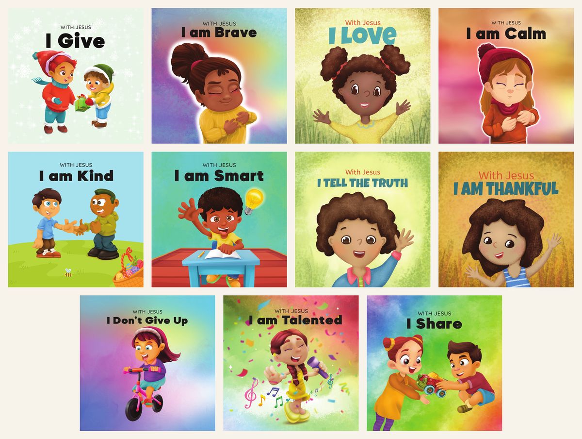 The 11 covers of the With Jesus Series, Series 1, by G.L. Charles