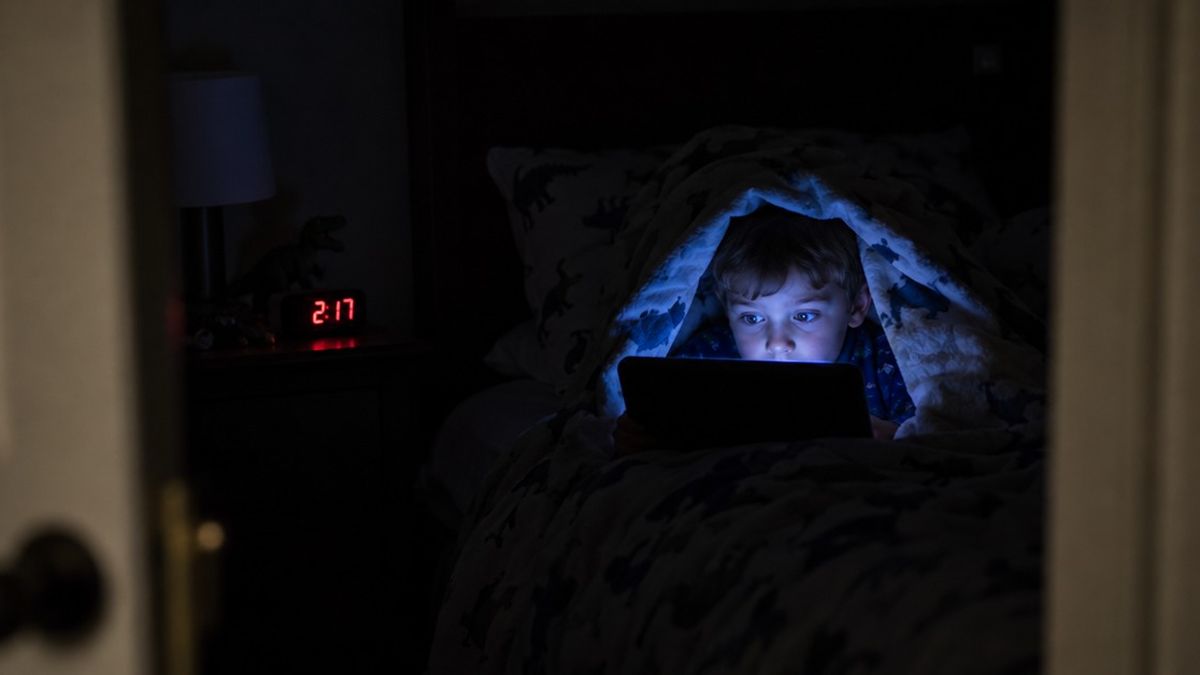 Story moment: At 1:12 AM There Was a Blue Glow Under My Son's Blanket